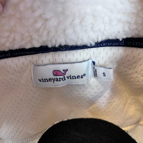 Vineyard Vines Women’s Quilted Sherpa Vest in Ivory Cream Small S Excellent Warm - Picture 4 of 6